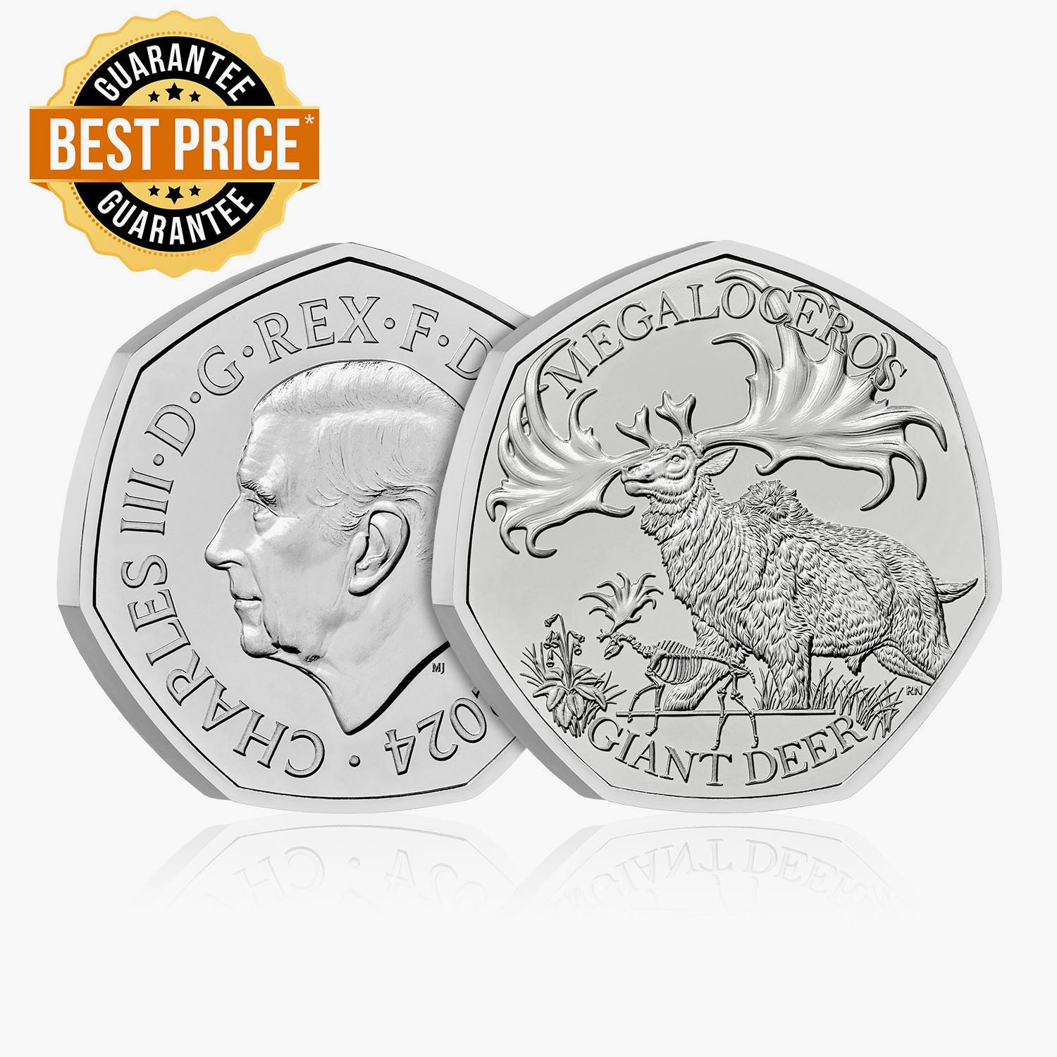 Ice Age Giants - The Giant Deer 2024 50p Coin