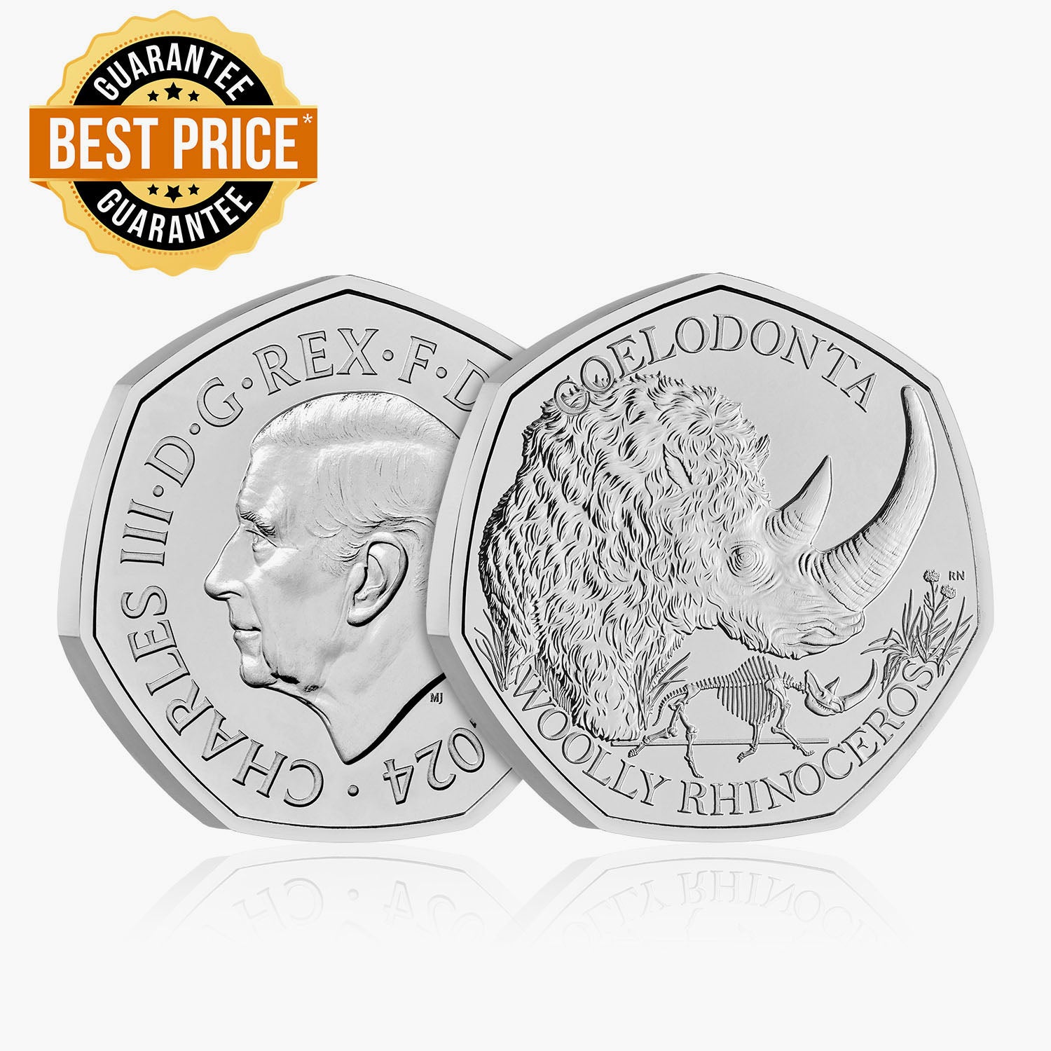 Ice Age Giants - The Woolly Rhino 2024 50p Coin