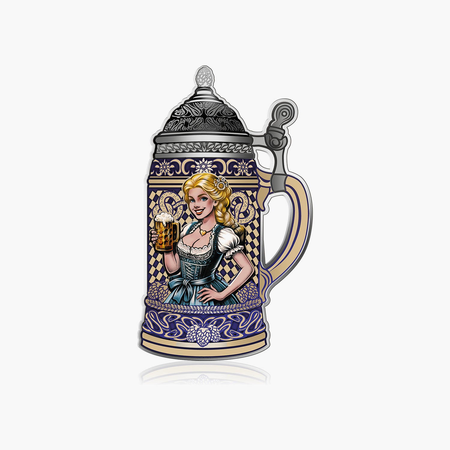 Oktoberfest Solid Silver German Beer Stein 2024 Coin