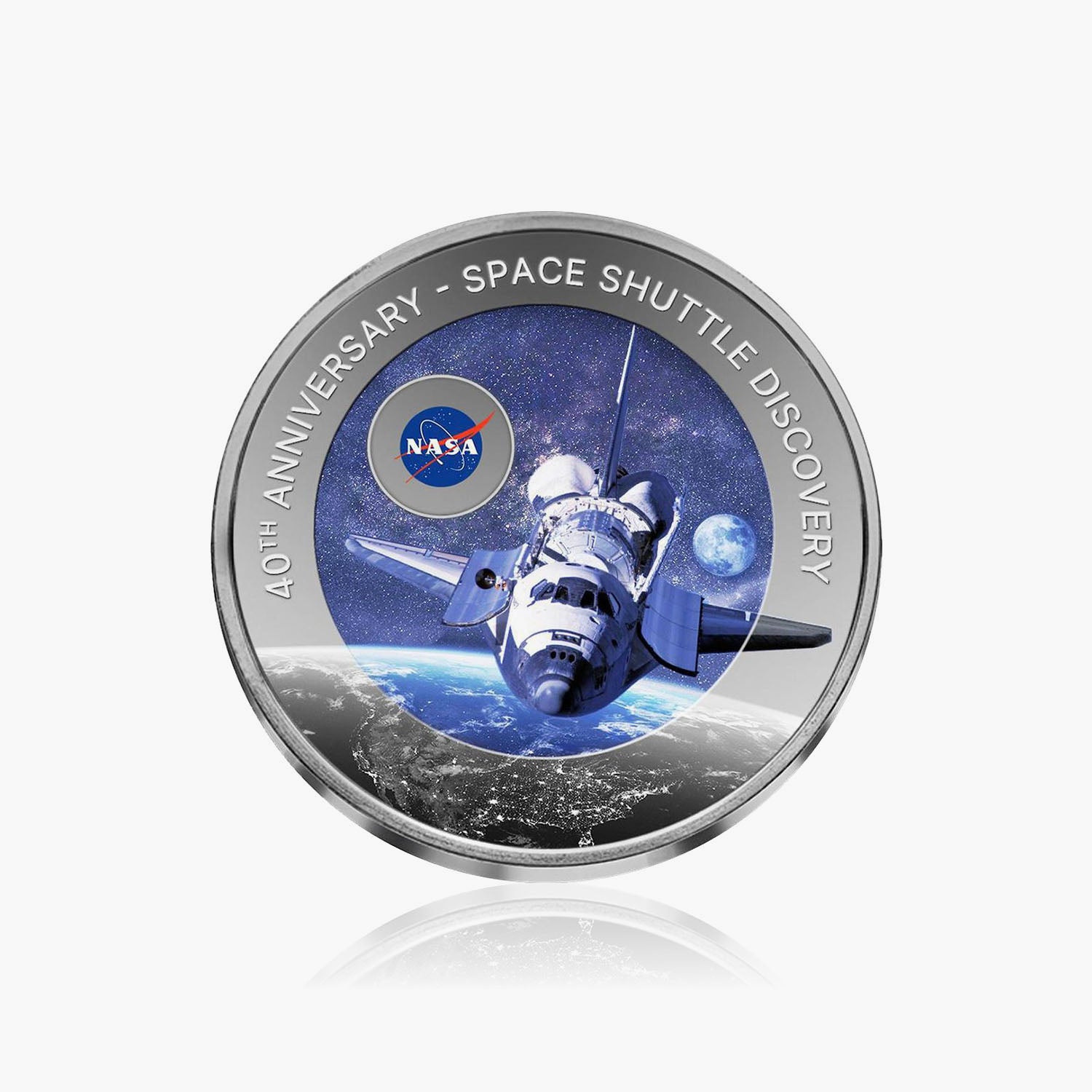 NASA Space Shuttle Discovery 40th Anniversary 2024 Solid Titanium coin