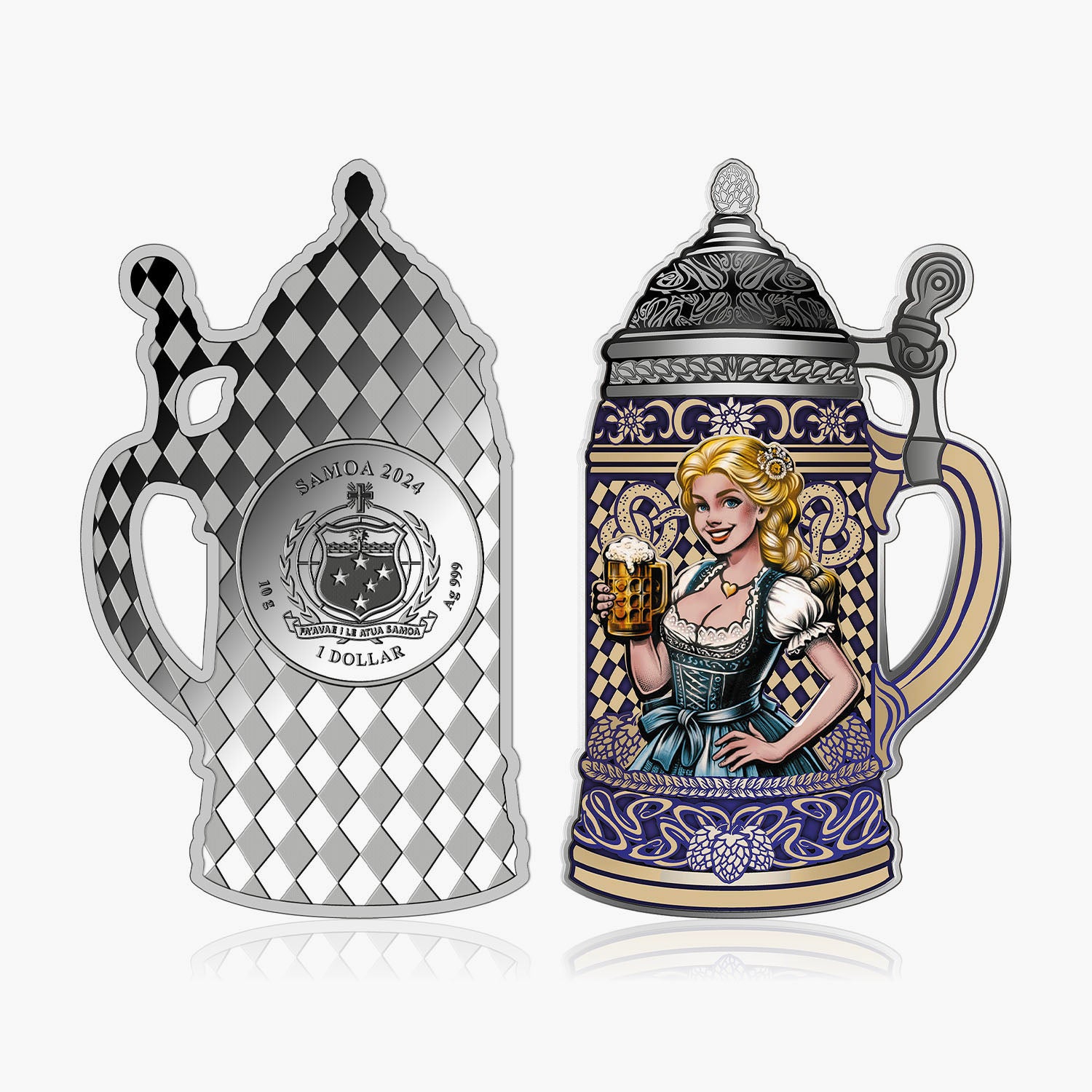 Oktoberfest Solid Silver German Beer Stein 2024 Coin