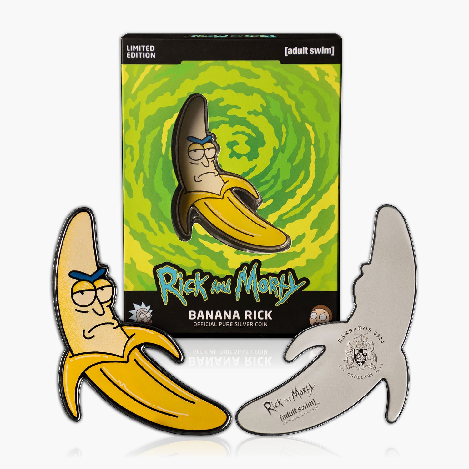 Rick and Morty - Banana Rick Solid Silver 1oz coin