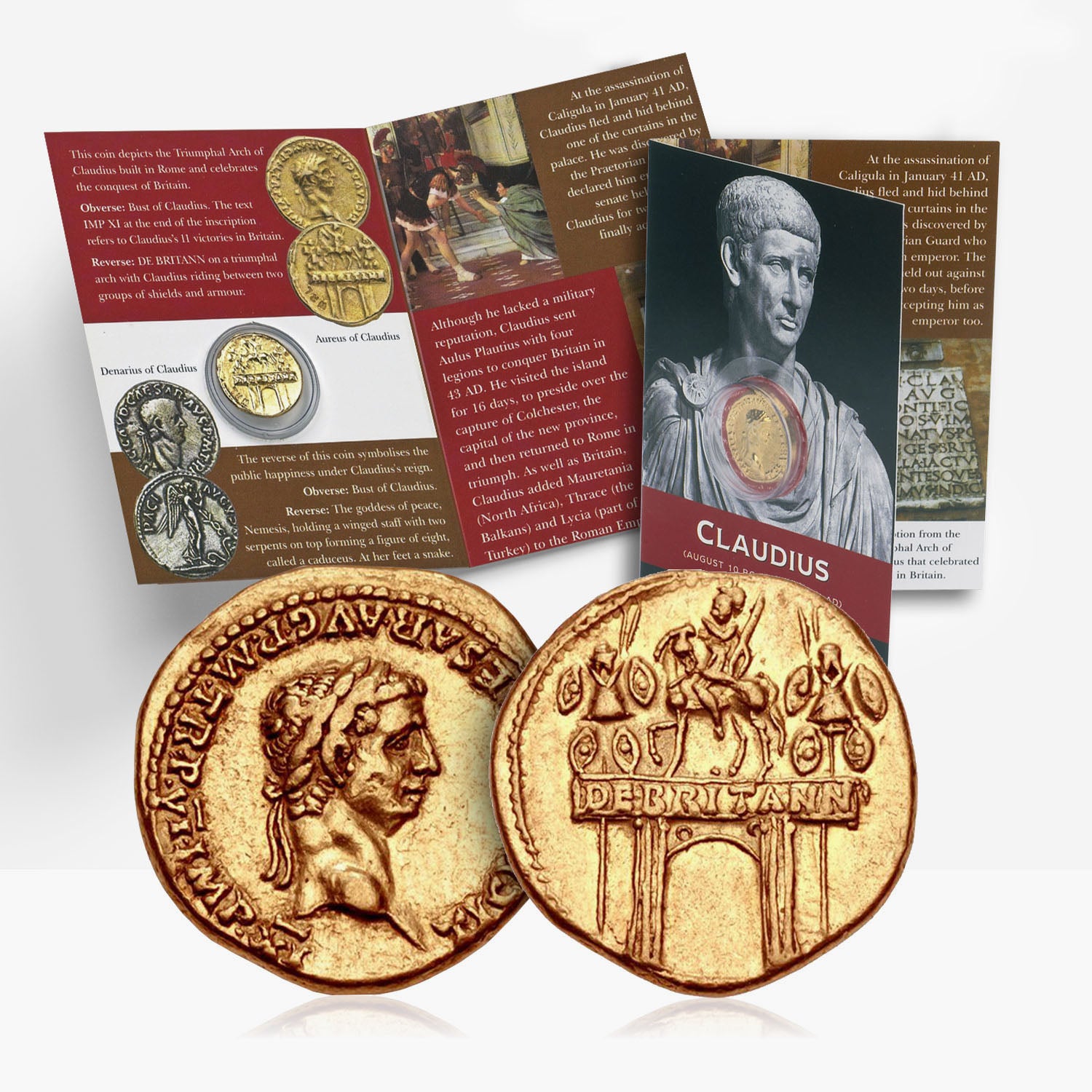 Claudius Aureus Reproduction Coin