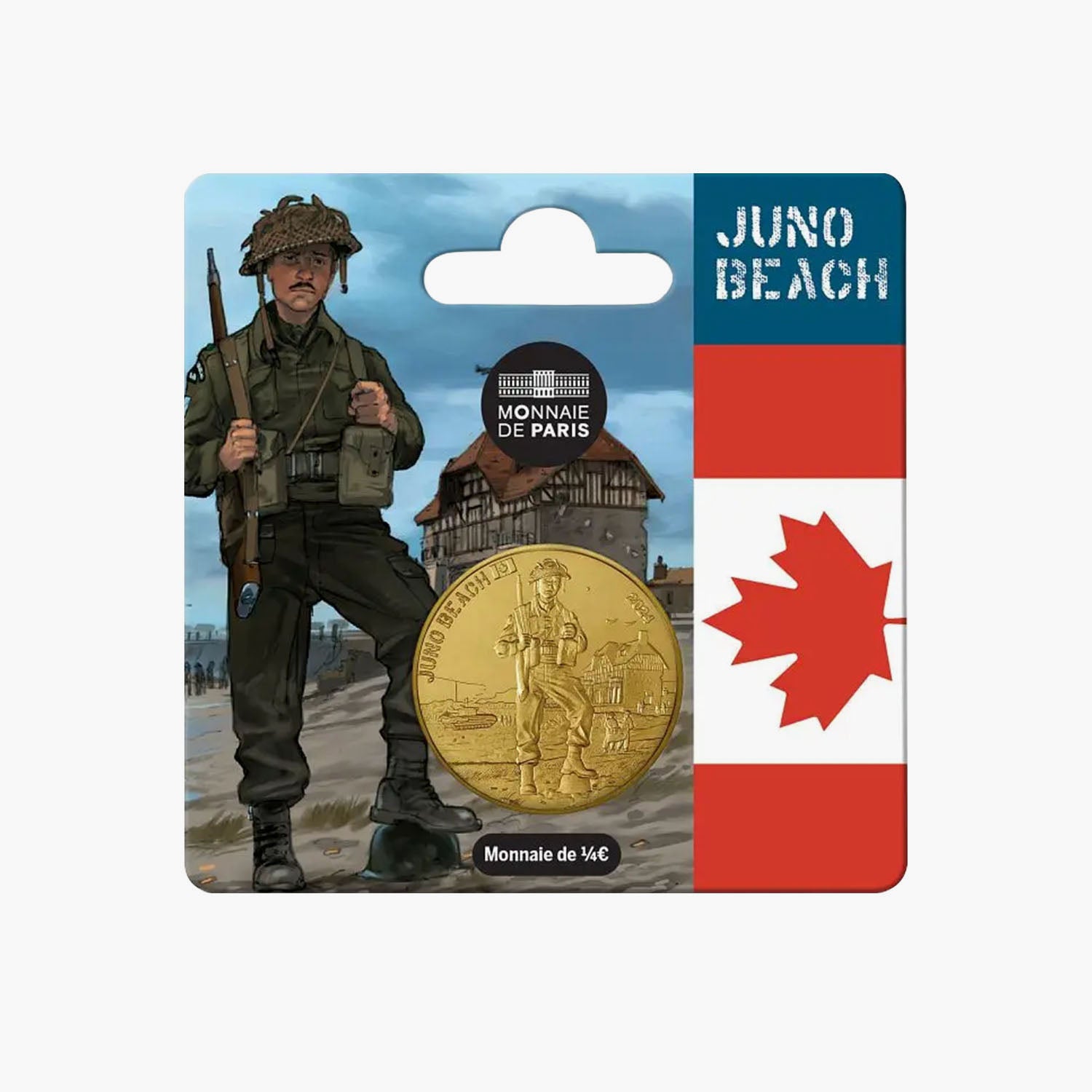 Monnaie de Paris Juno Beach - Canada D-Day 1/4€ coin