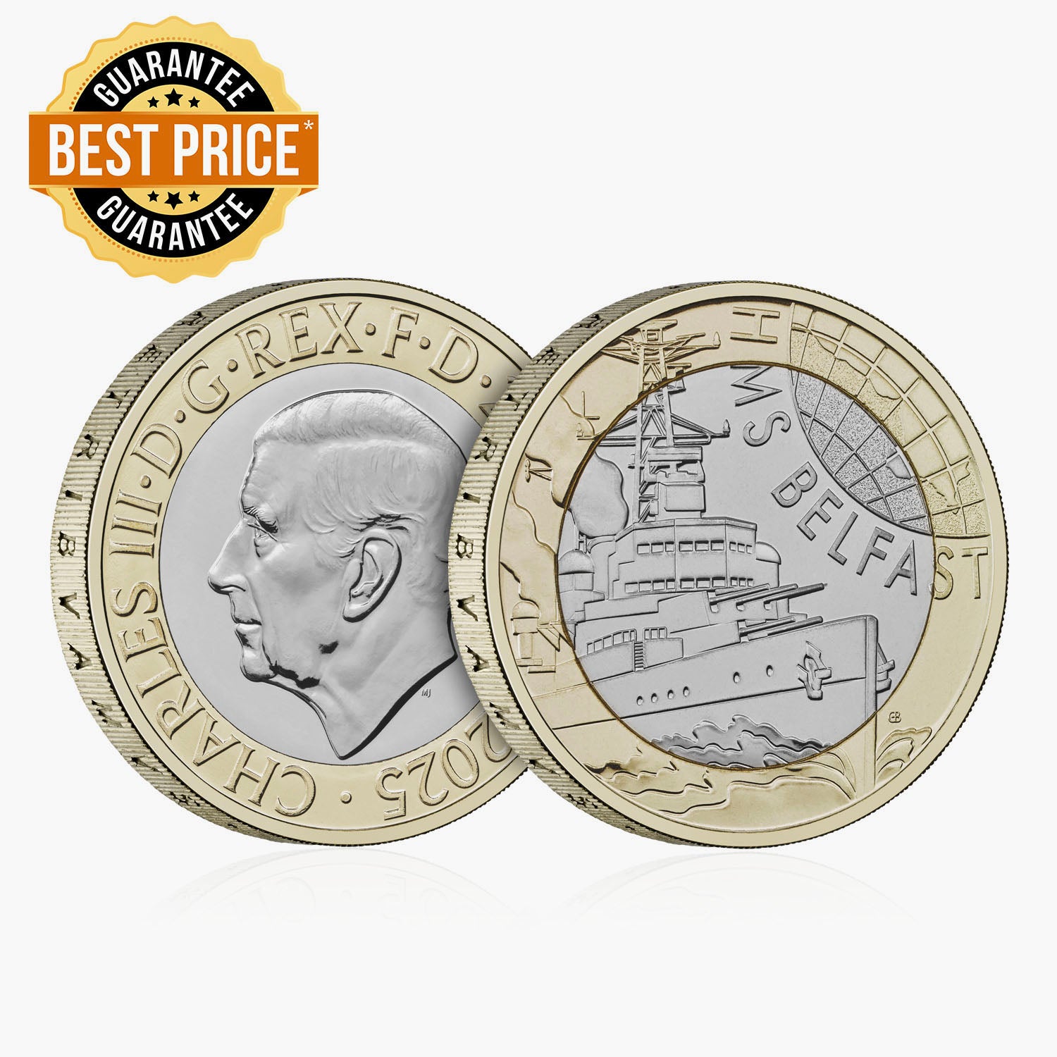 HMS Belfast 2025 UK £2 Brilliant Uncirculated Coin