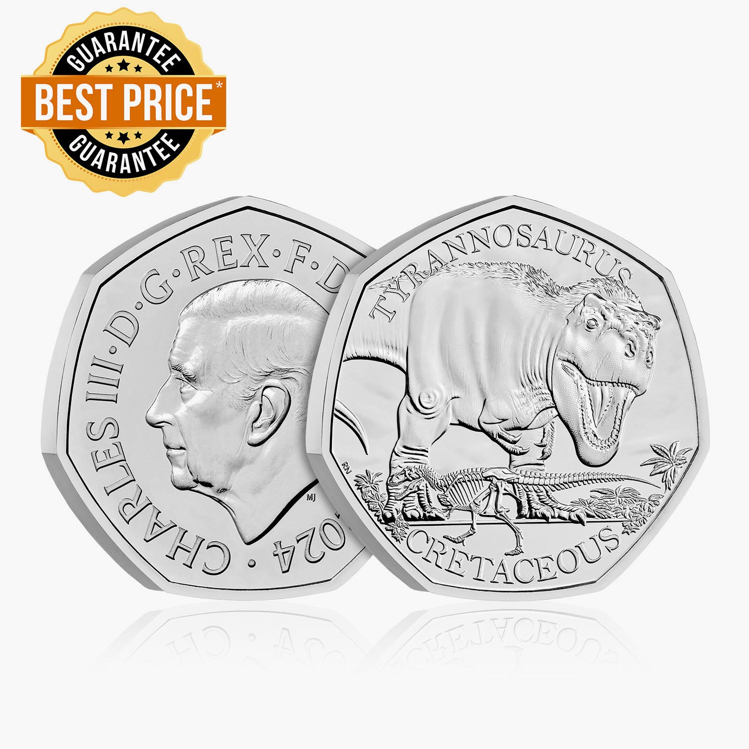 العينات المميزة - Tyrannosaurus 2024 50p BU Coin