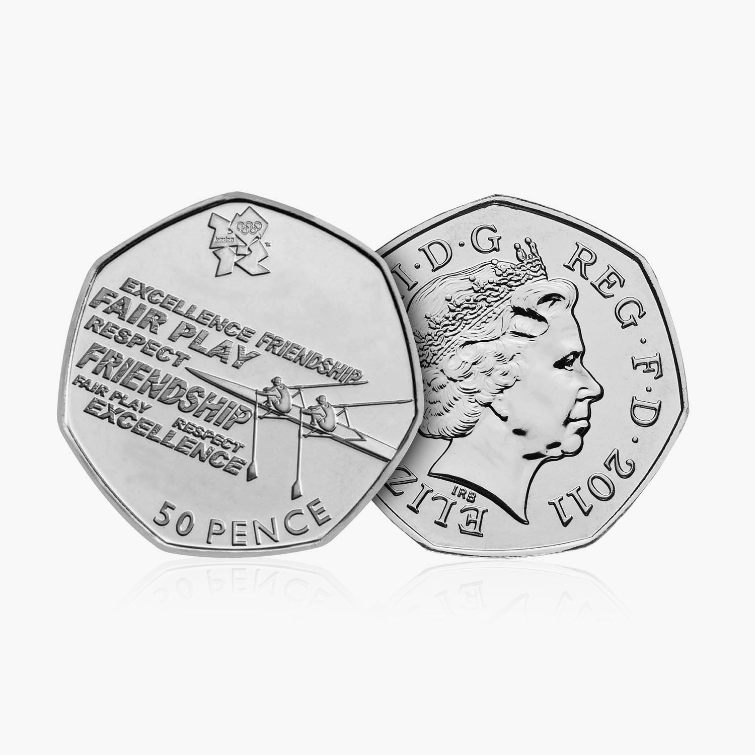 2011 Circulated Olympics - Rowing 50p Coin