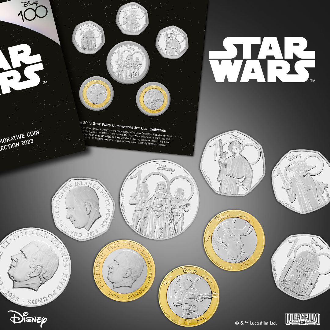 The Official Star Wars 2023 Princess Leia 50p BU Coin