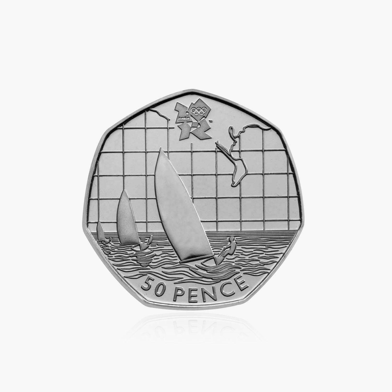 2011 Circulated Olympics - Sailing 50p Coin