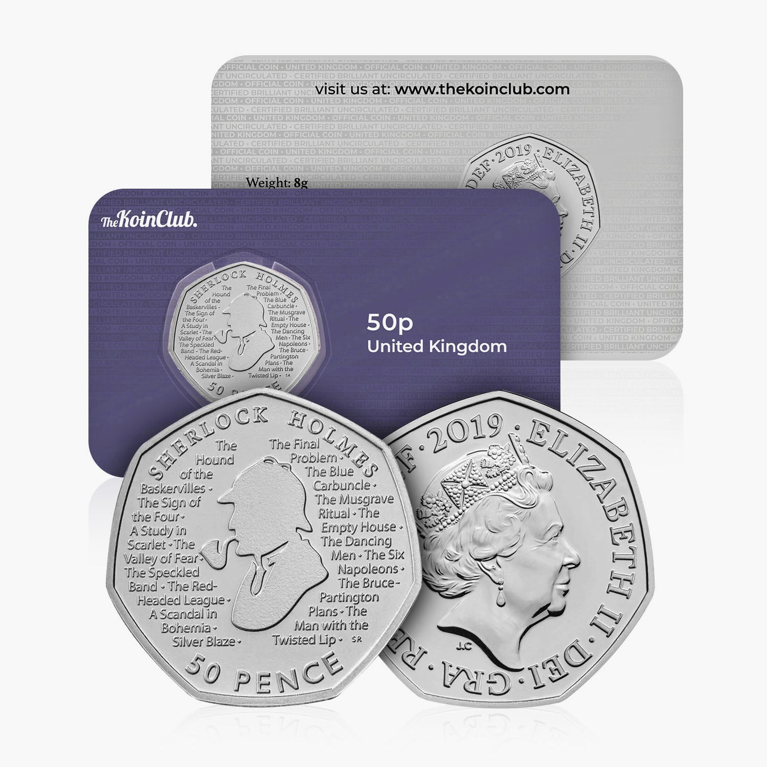 2019 Circulated Sherlock Holmes 50p Coin