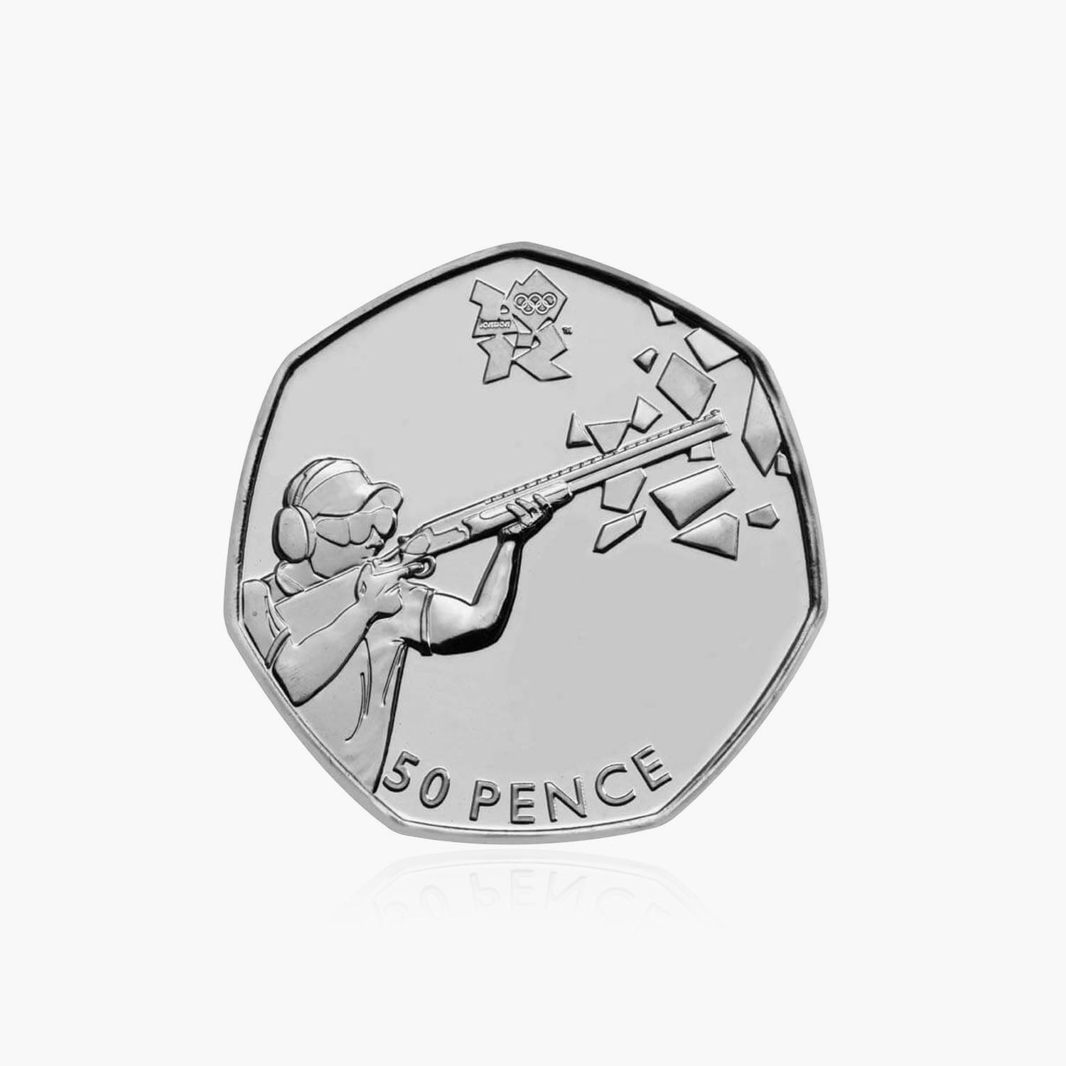 2011 Circulated Olympics - Shooting 50p Coin