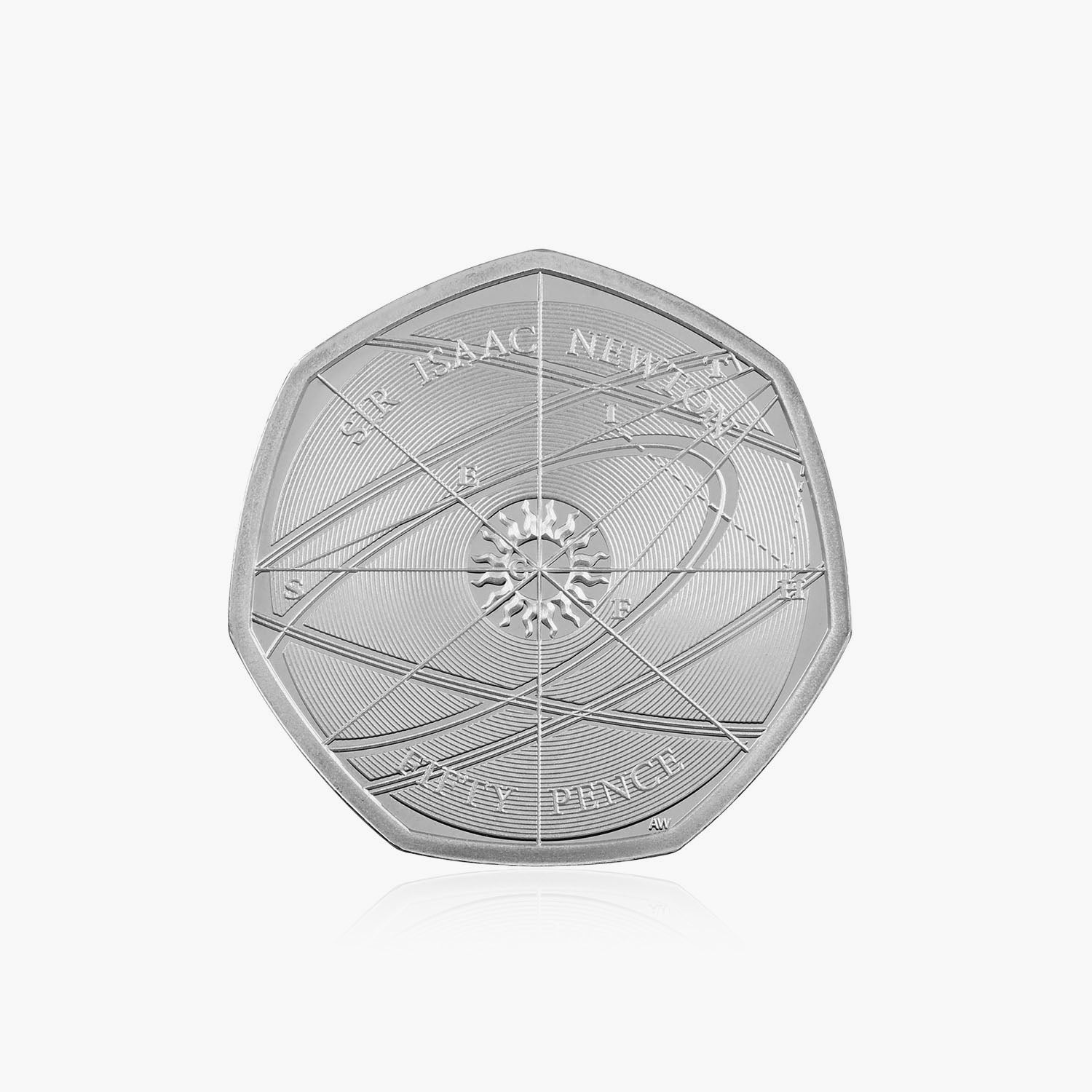 2017 Circulated Isaac Newton 50p Coin