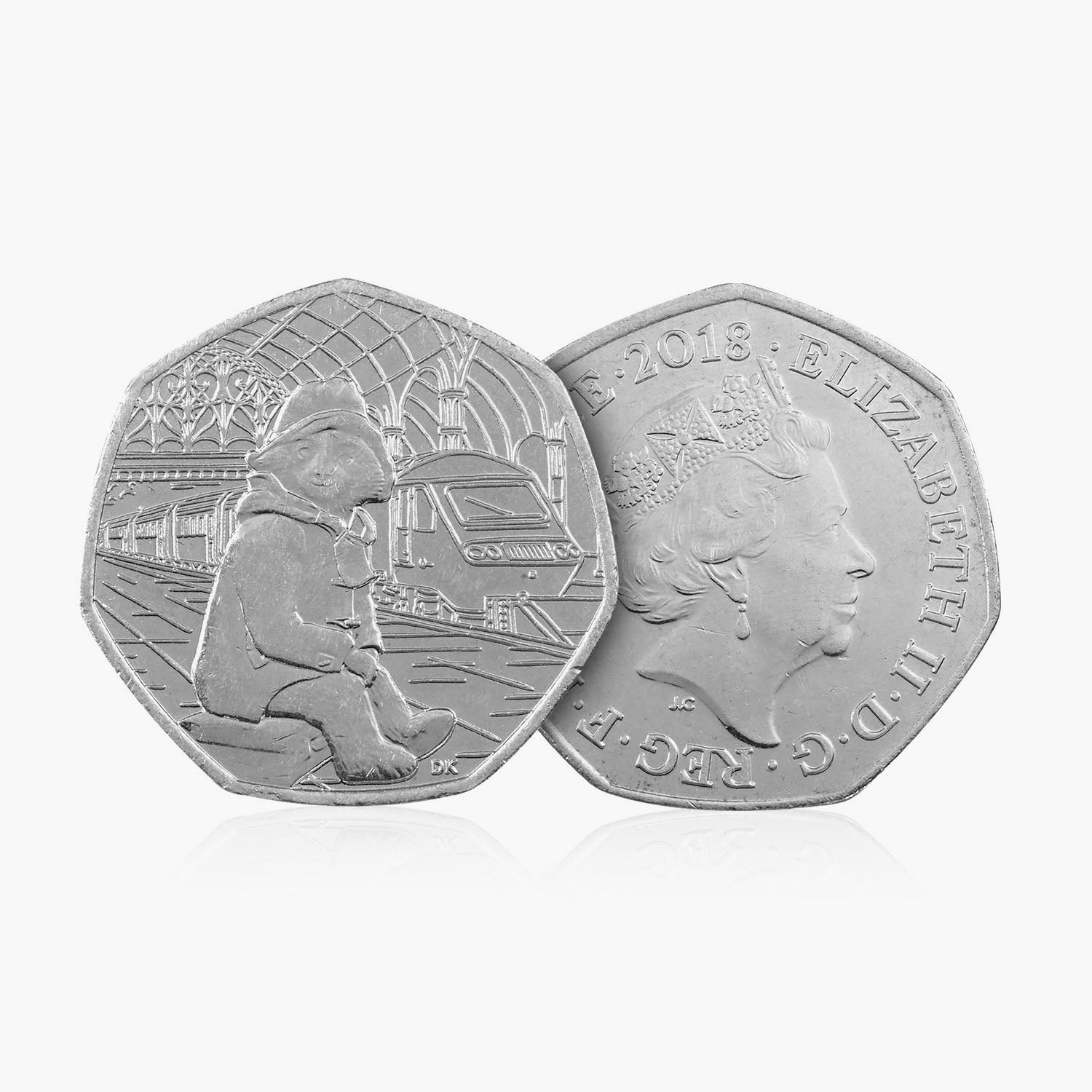 2018 Circulated Paddington Bear series - Paddington at the Station 50p coin
