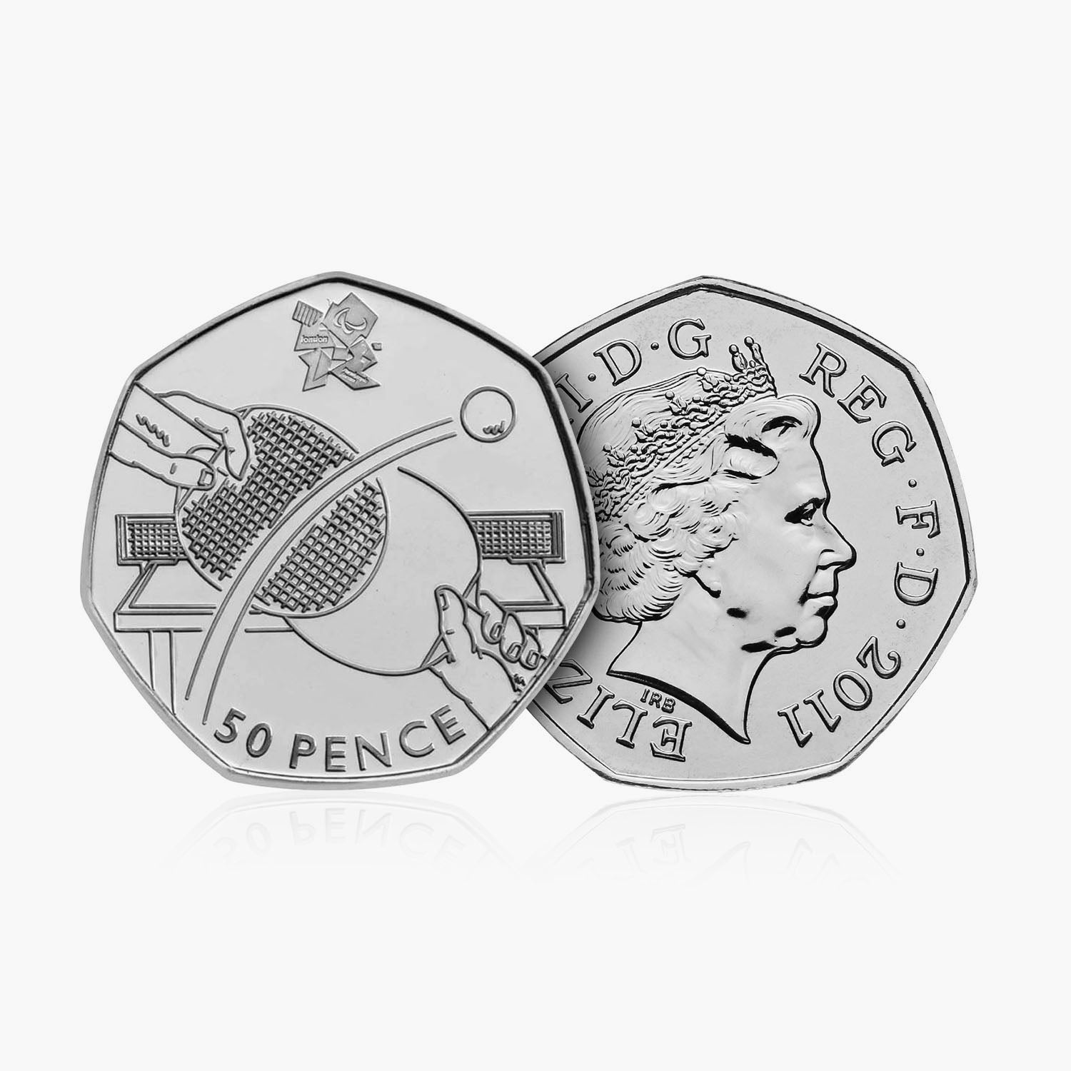 2011 Circulated Olympics - Table Tennis 50p Coin