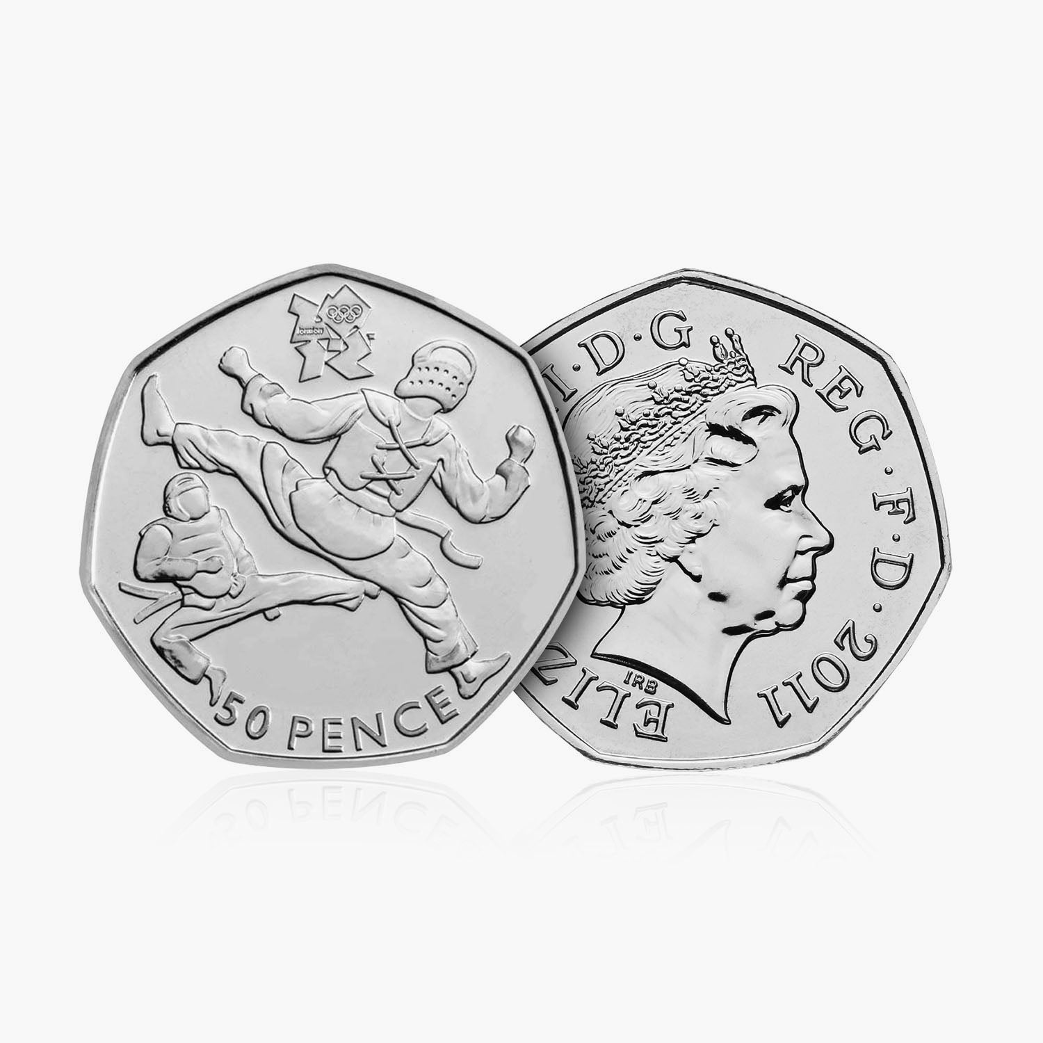 2011 Circulated Olympics - Taekwondo 50p Coin