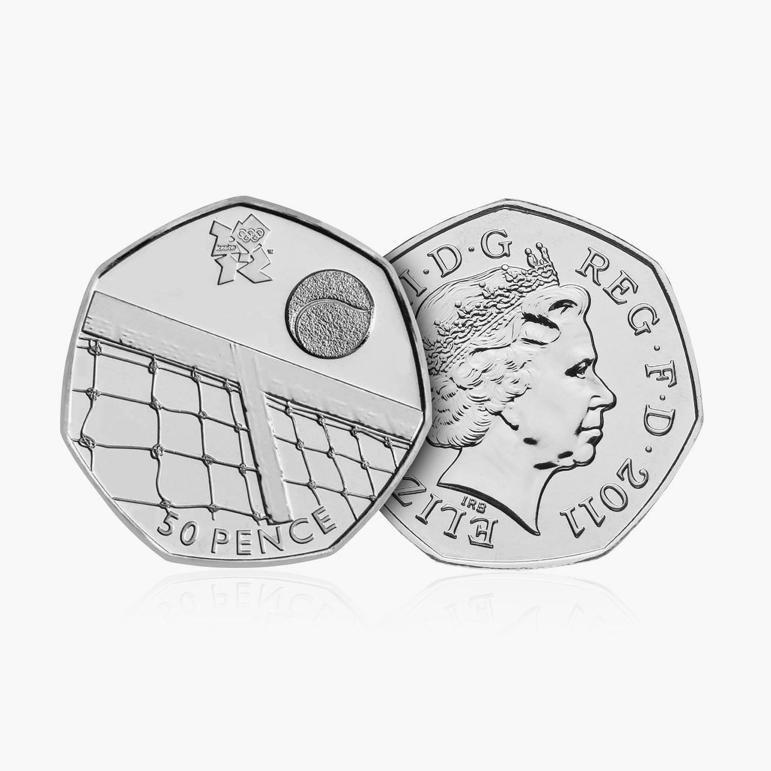 2011 Circulated Olympics - Tennis 50p Coin