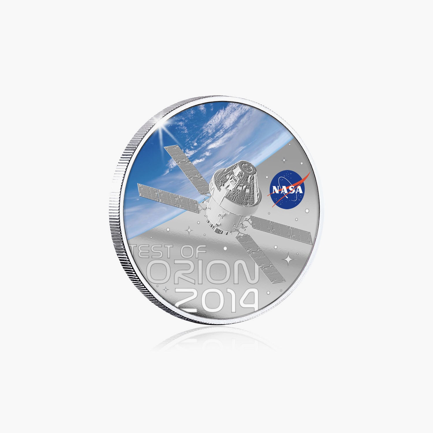 NASA 2023 Test of Orion 50mm Silver-plated Coin