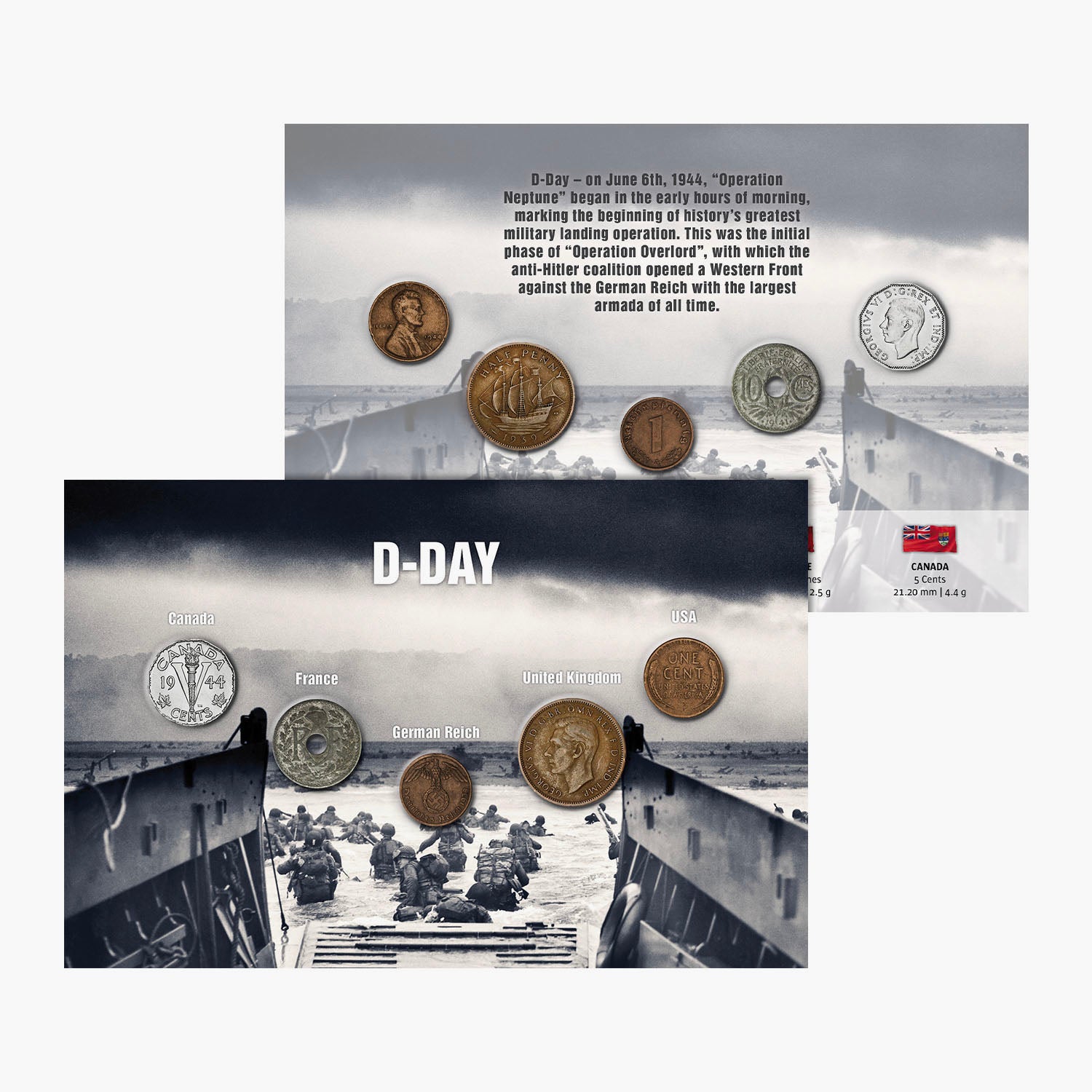 D-Day The Five Forces Coin Collector Set