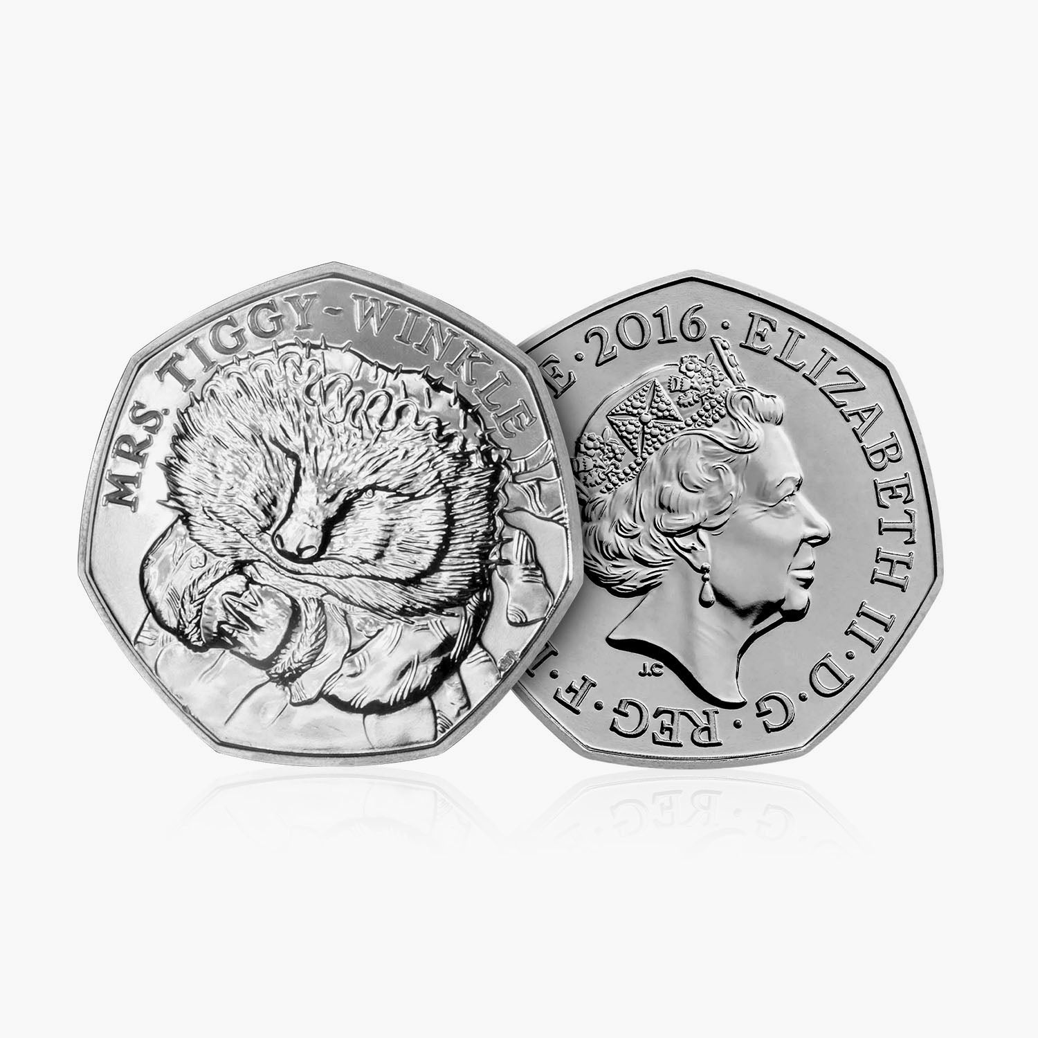 2016 Circulated Beatrix Potter series - Mrs Tiggy-Winkle 50p Coin