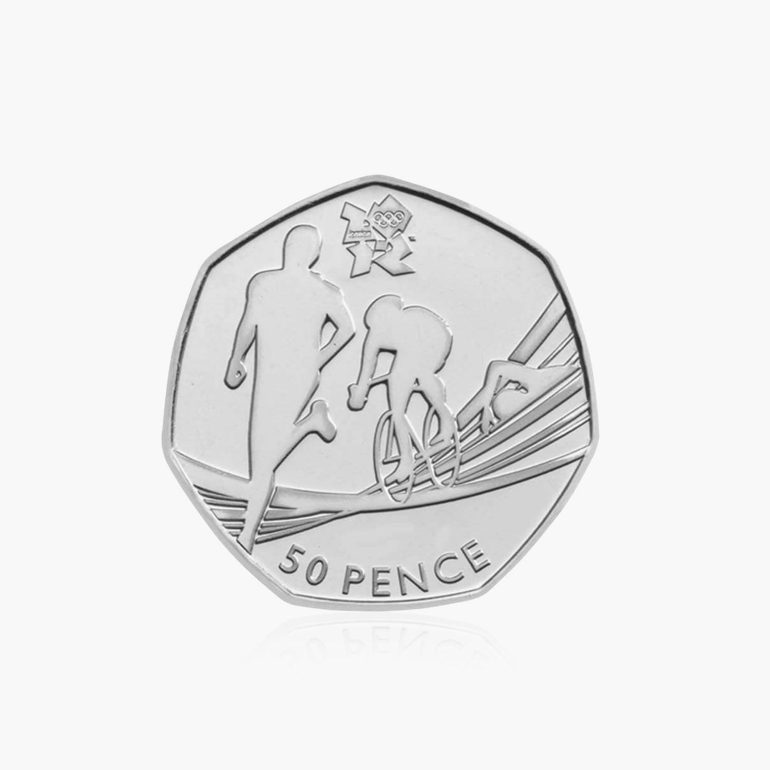 2011 Circulated Olympics - Triathlon 50p Coin