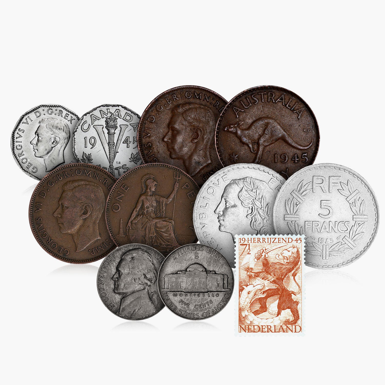 1945 Victory in Europe Historical Coin Collector Set