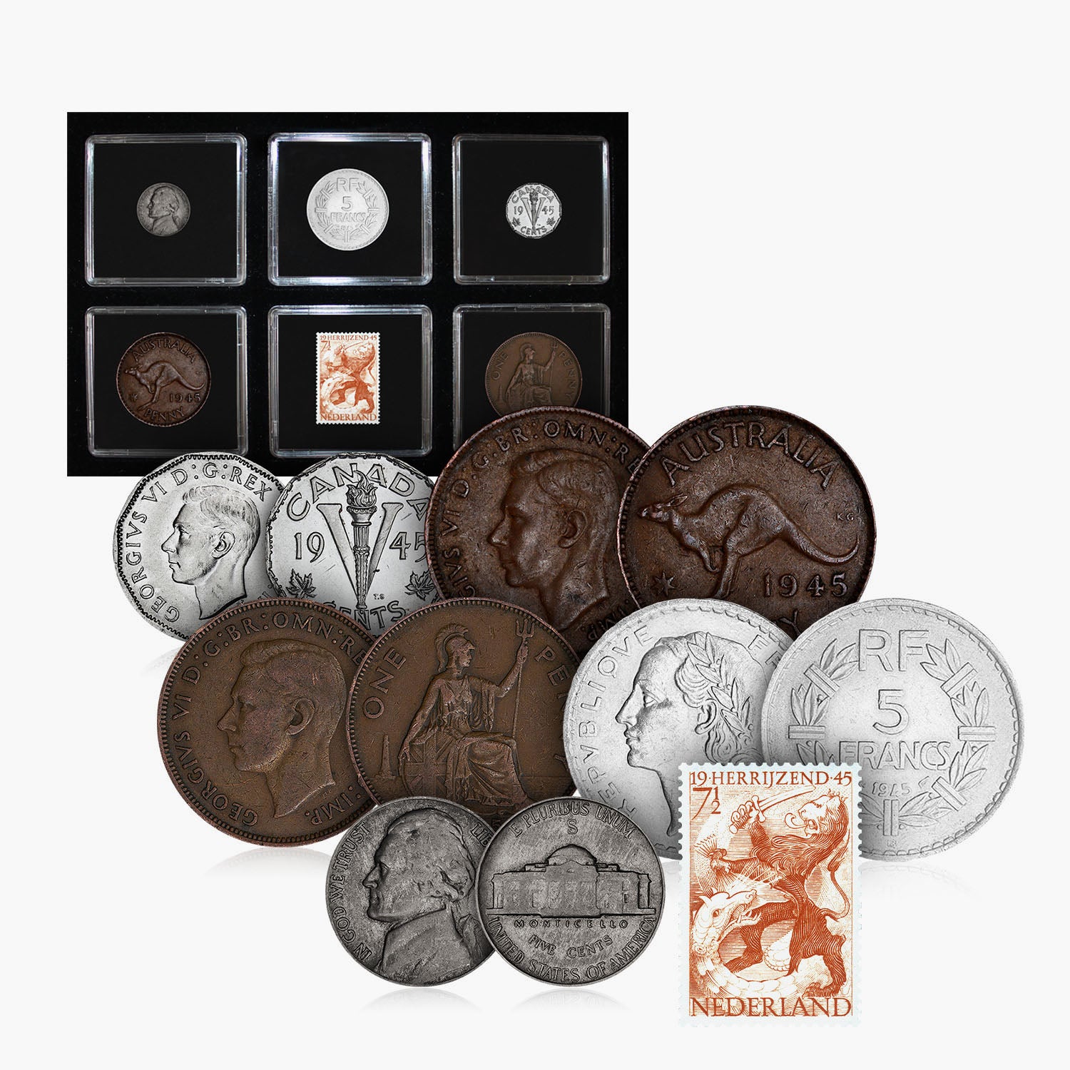 1945 Victory in Europe Historical Coin Collector Set