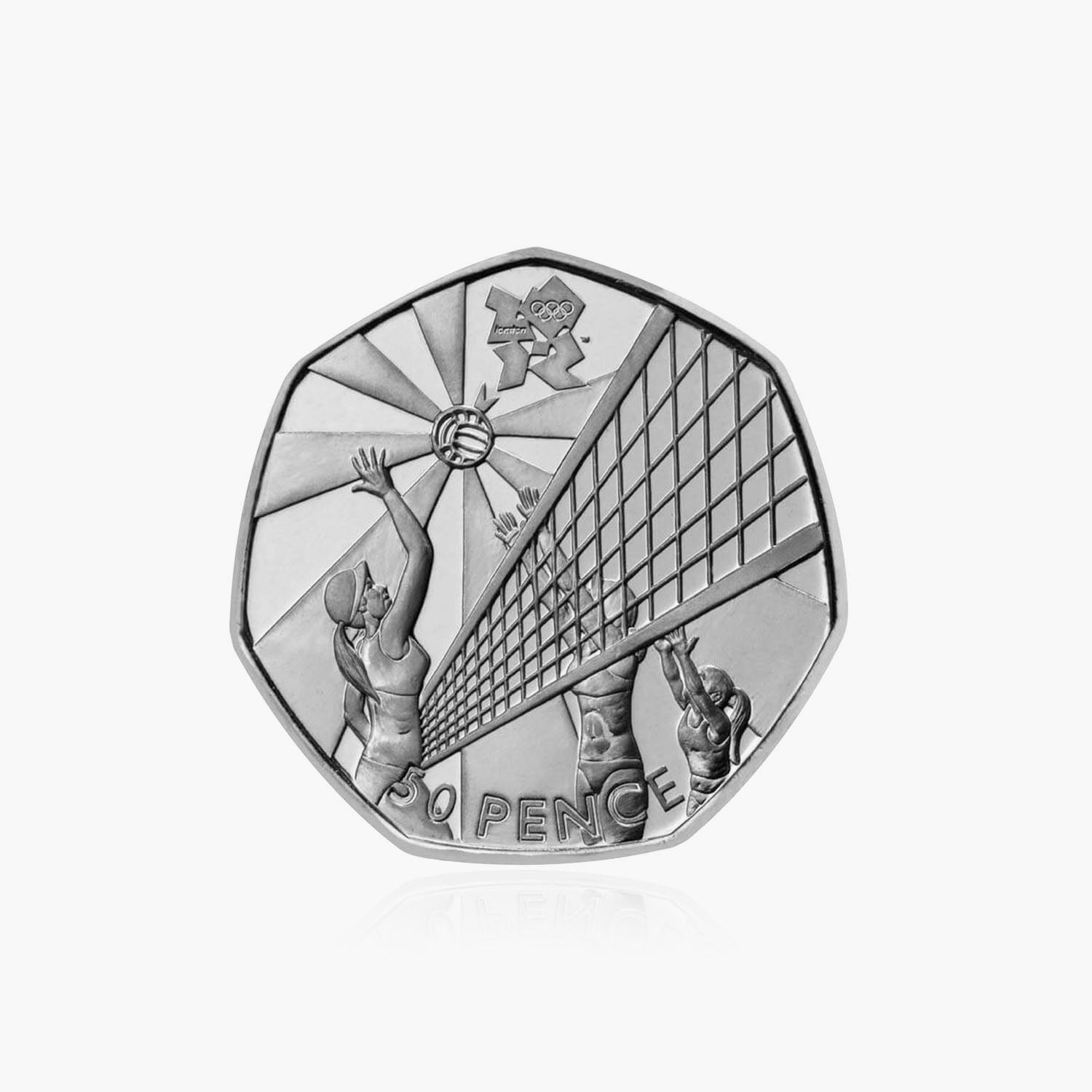 2011 Circulated Olympics - Volleyball 50p Coin