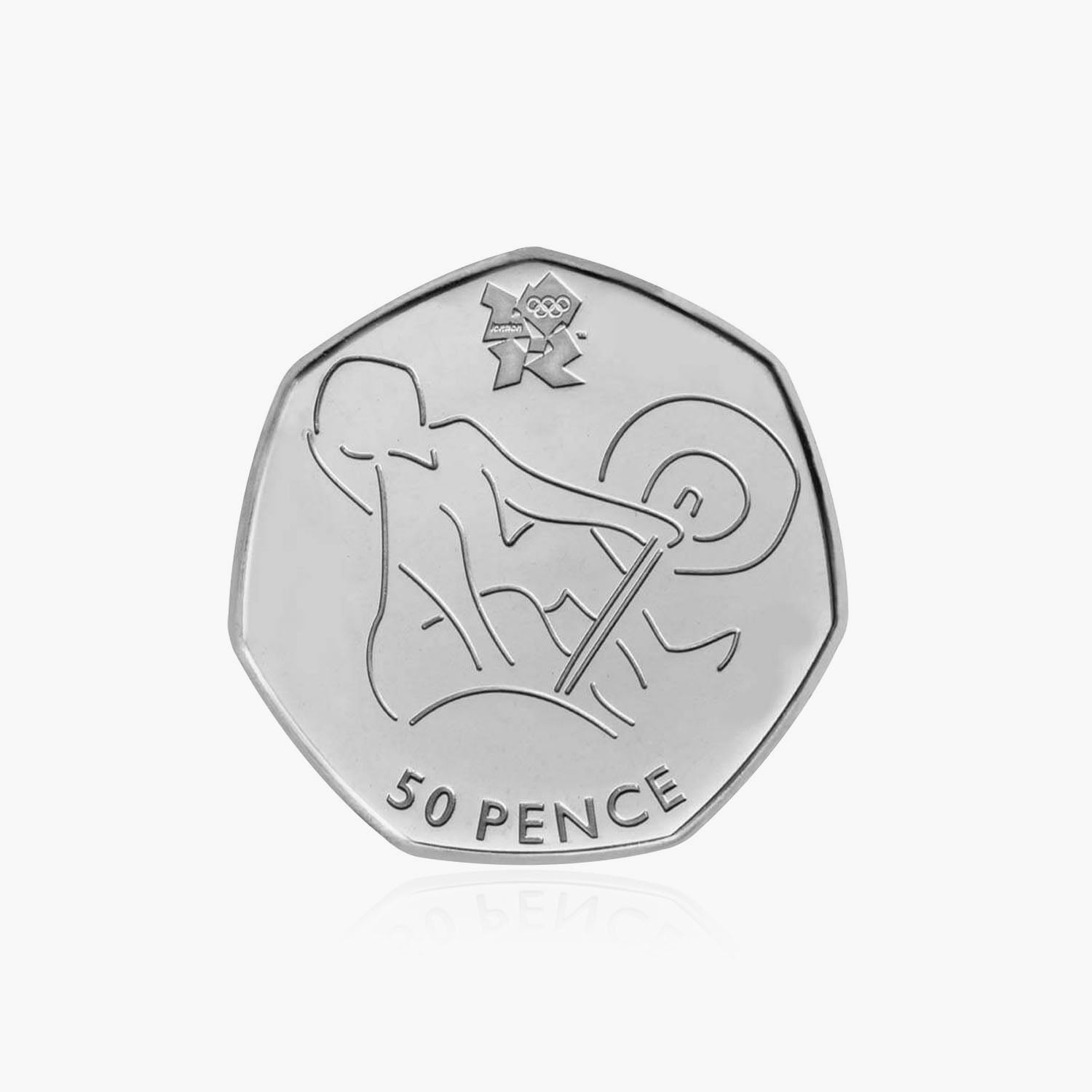 2011 Circulated Olympics - Weightlifting 50p Coin