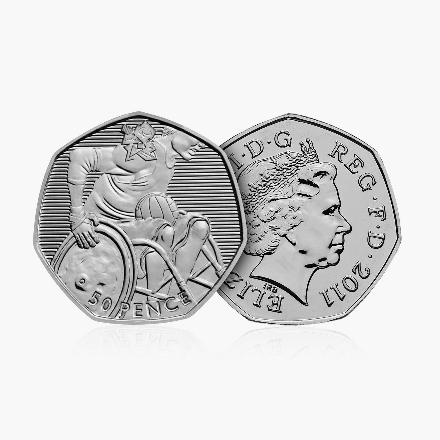 2011 Circulated Olympics - Wheelchair Rugby 50p Coin