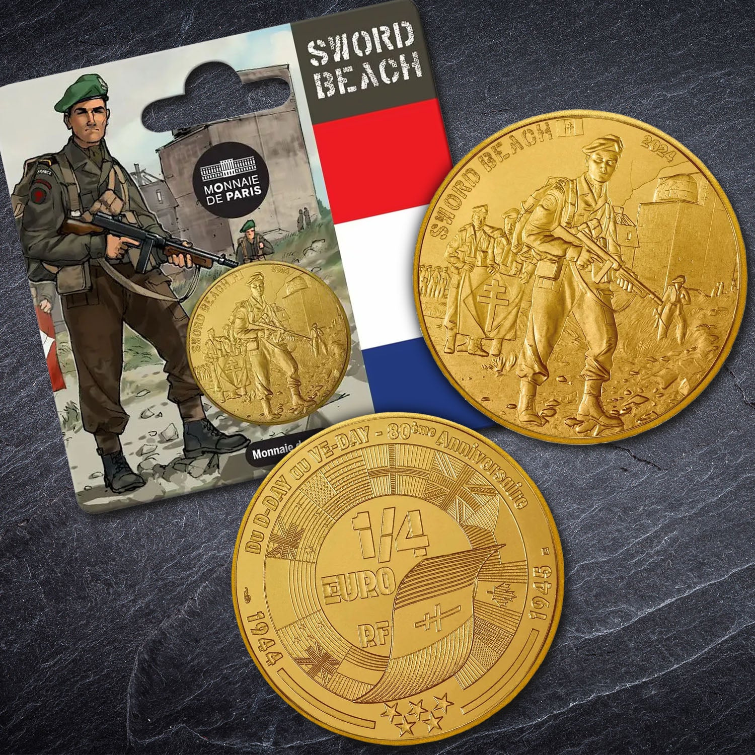 Sword Beach - France D-Day 80th Anniversary 1/4€ coin