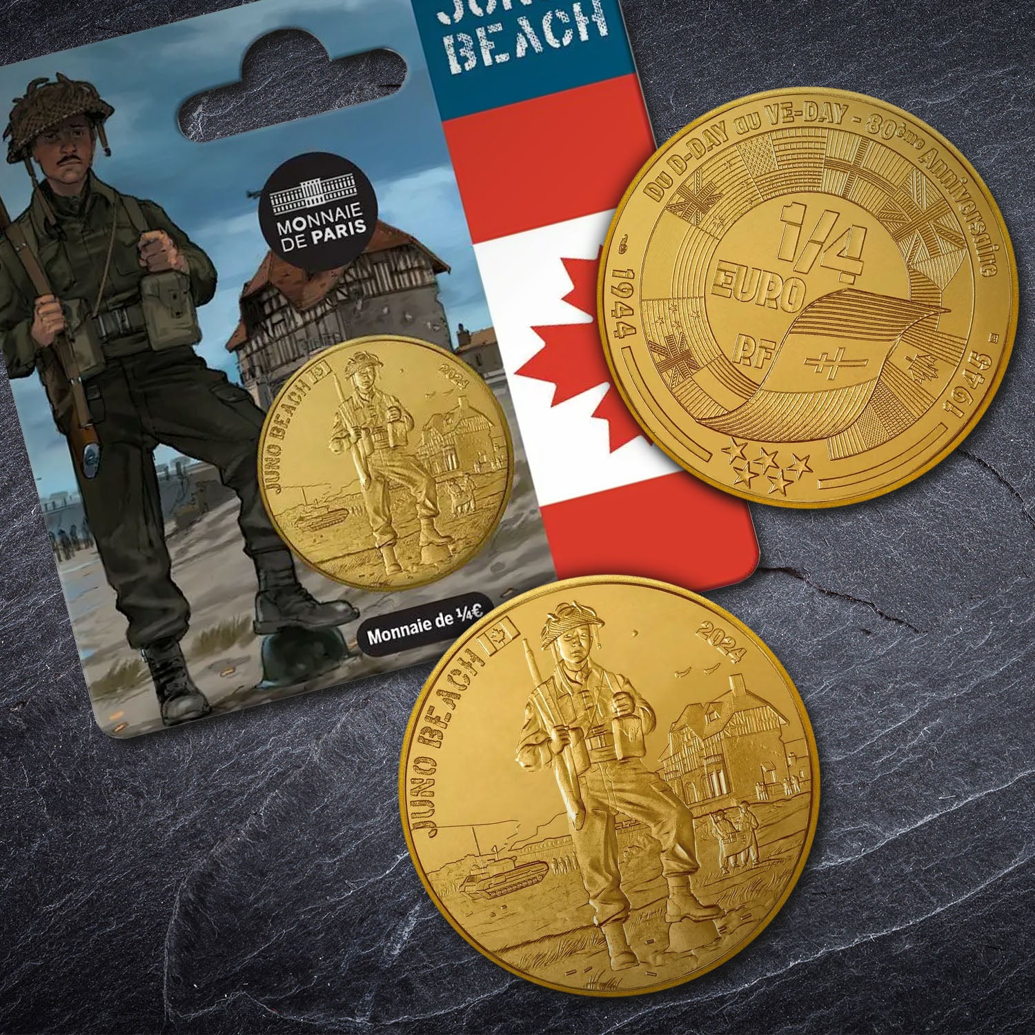 Juno Beach - Canada D-Day 80th Anniversary 1/4€ coin