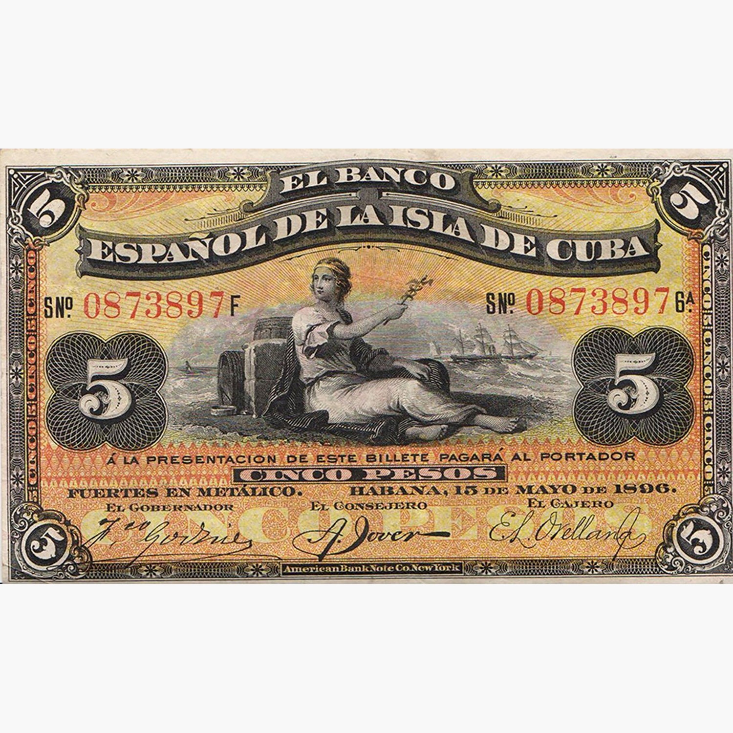 Juego de Billetes Coloniales Históricos de Cuba