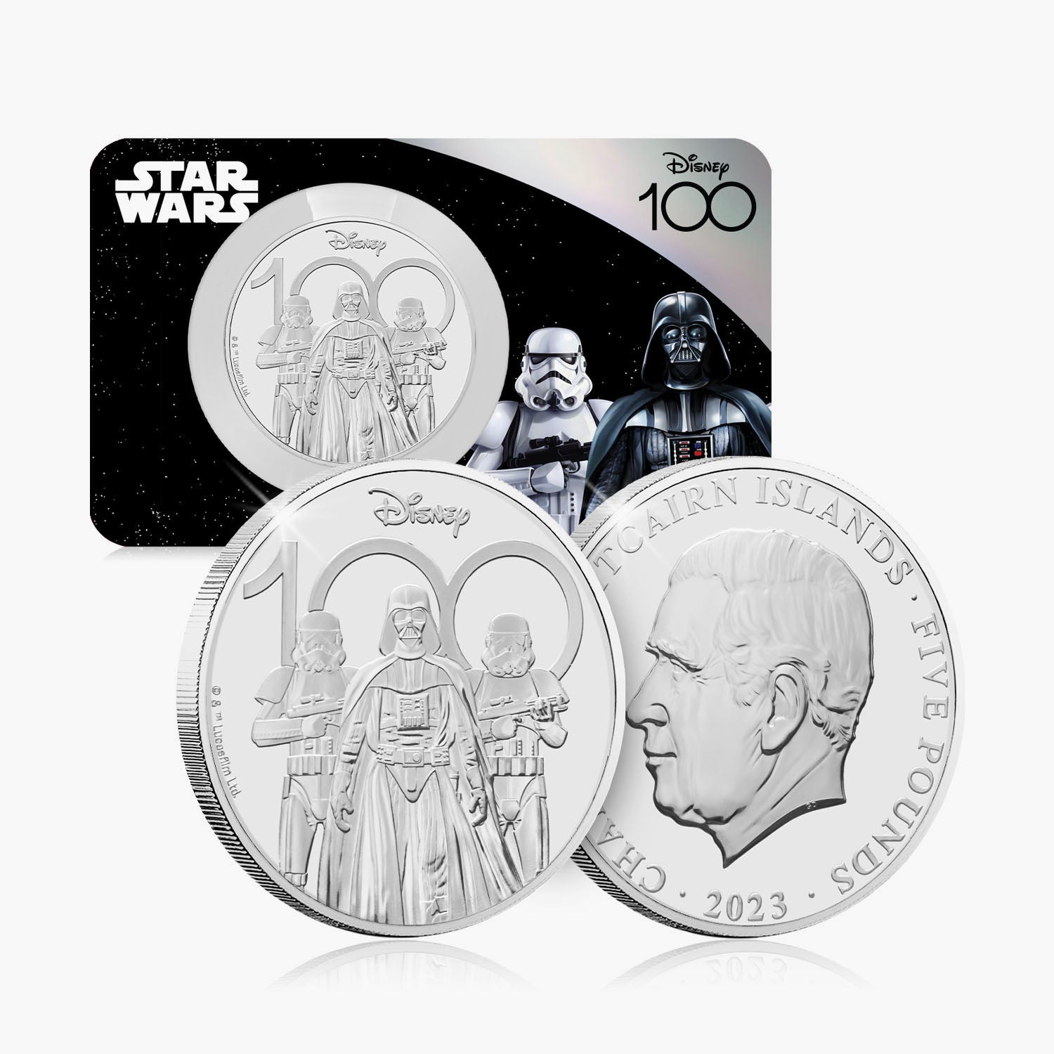 Star Wars Darth Vader y Storm Troopers 2023 Moneda BU de £5