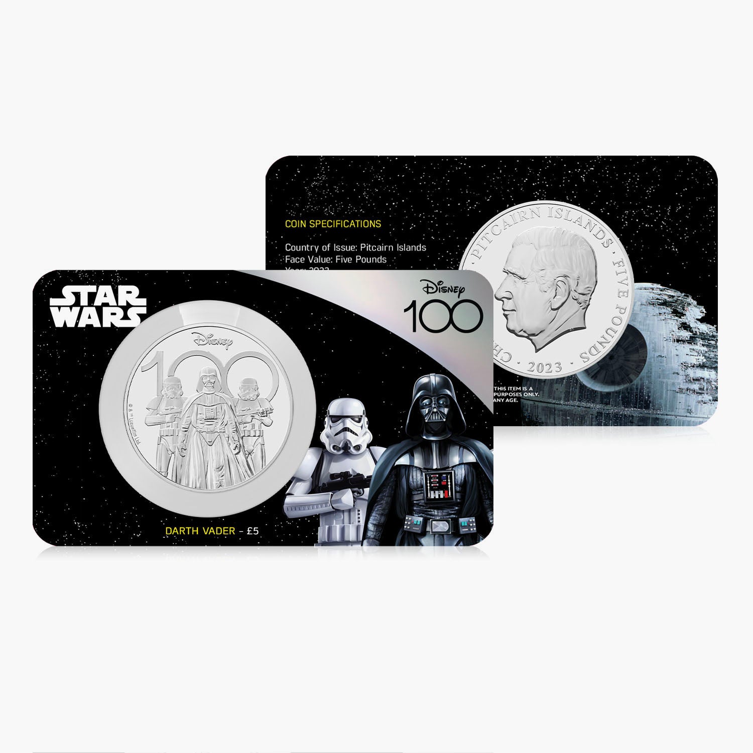 Star Wars Dark Vador et Storm Troopers 2023 Pièce de 5 £ BU