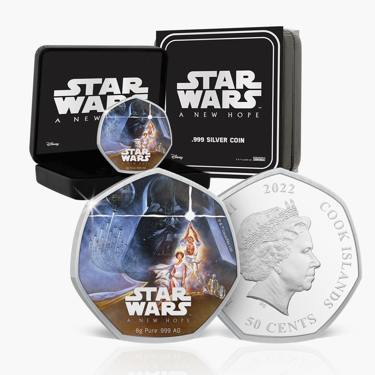 The Star Wars 45th Anniversary A New Hope Solid Silver Coin