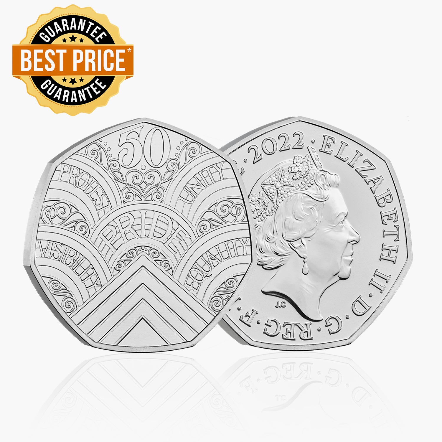 الذكرى الخمسين لـ Pride 2022 UK 50p BU Coin